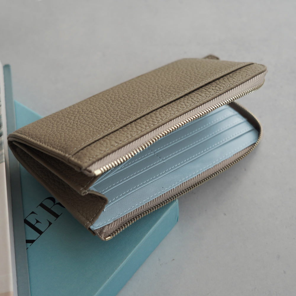 本革バイカラー短い小さい長財布