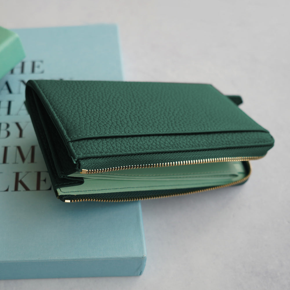 本革バイカラー短い小さい長財布