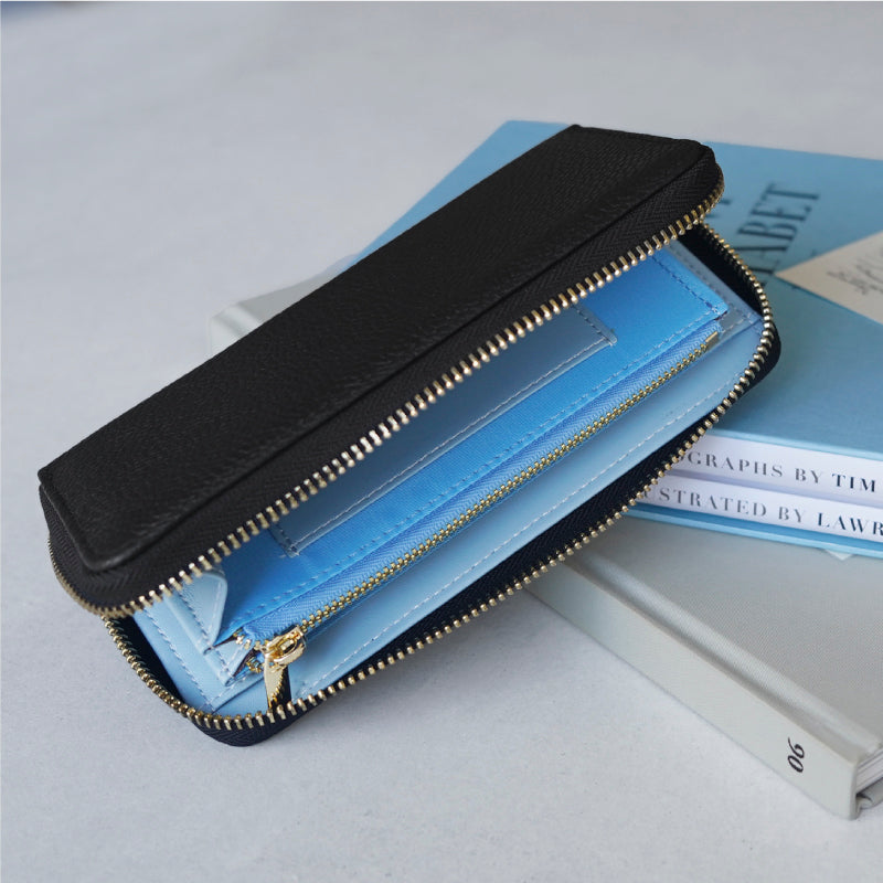 本革 バイカラー極小長財布