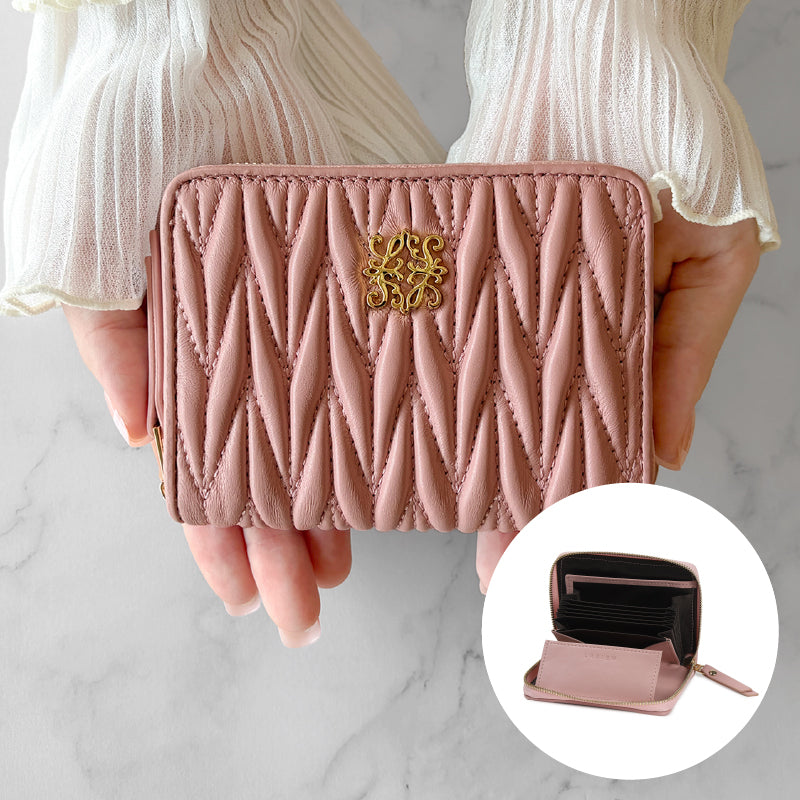 本革じゃばらミニ財布 キルティング