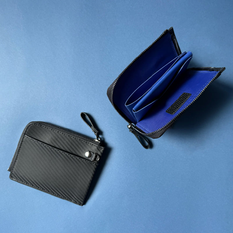 メンズ 本革L字ファスナー 超小型財布