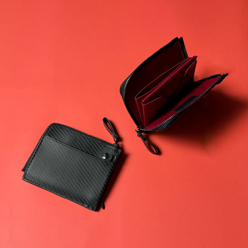 メンズ 本革L字ファスナー 超小型財布