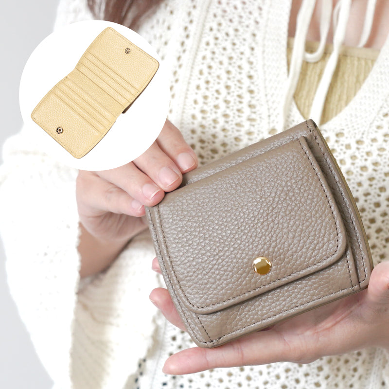 本革 薄型ミニ財布BOX型小銭入れタイプ