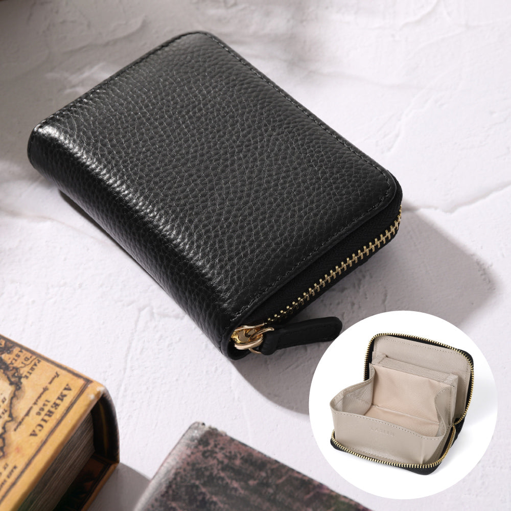 本革お札が折れないじゃばら式ミニ財布