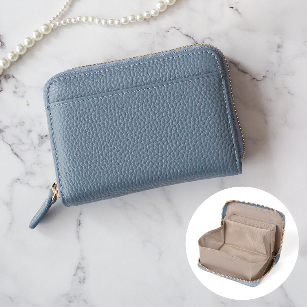 本革お札が折れないじゃばら式ミニ財布