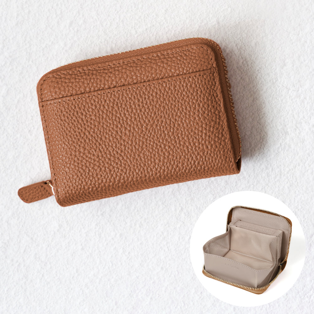 本革お札が折れないじゃばら式ミニ財布