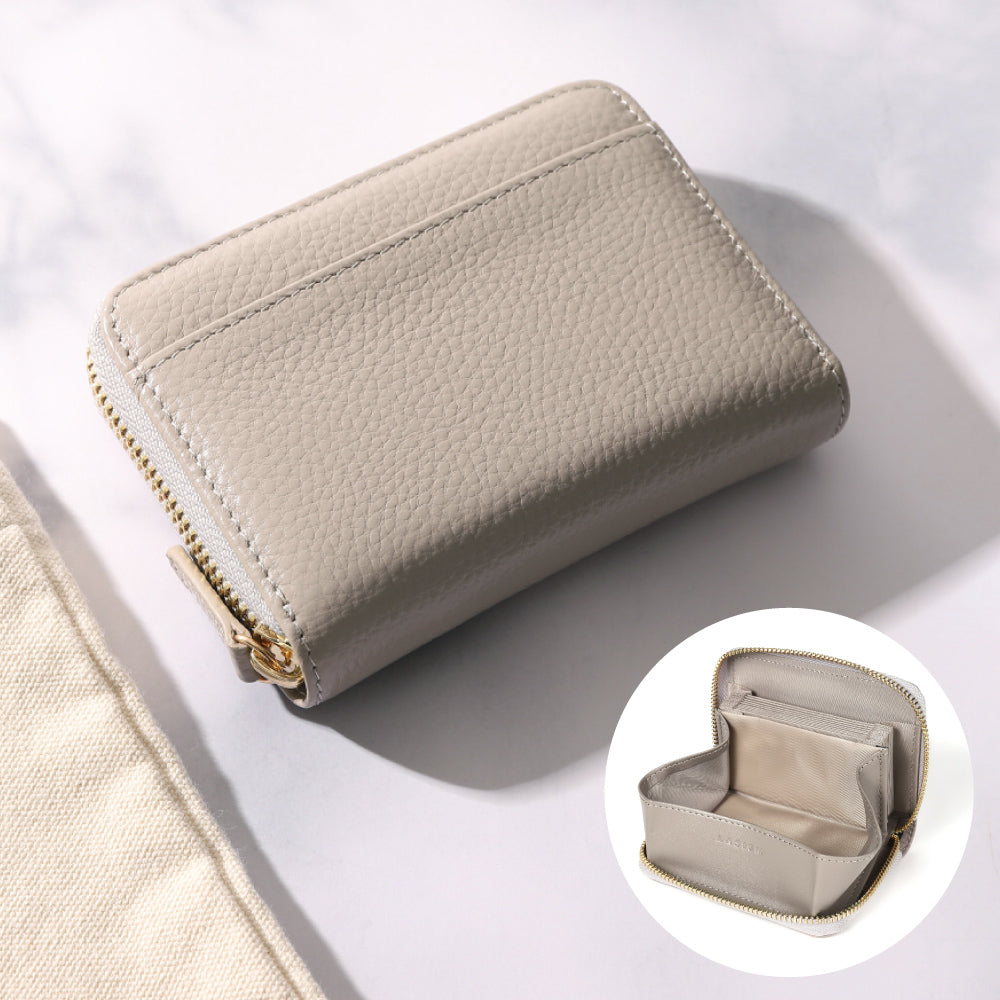 本革お札が折れないじゃばら式ミニ財布