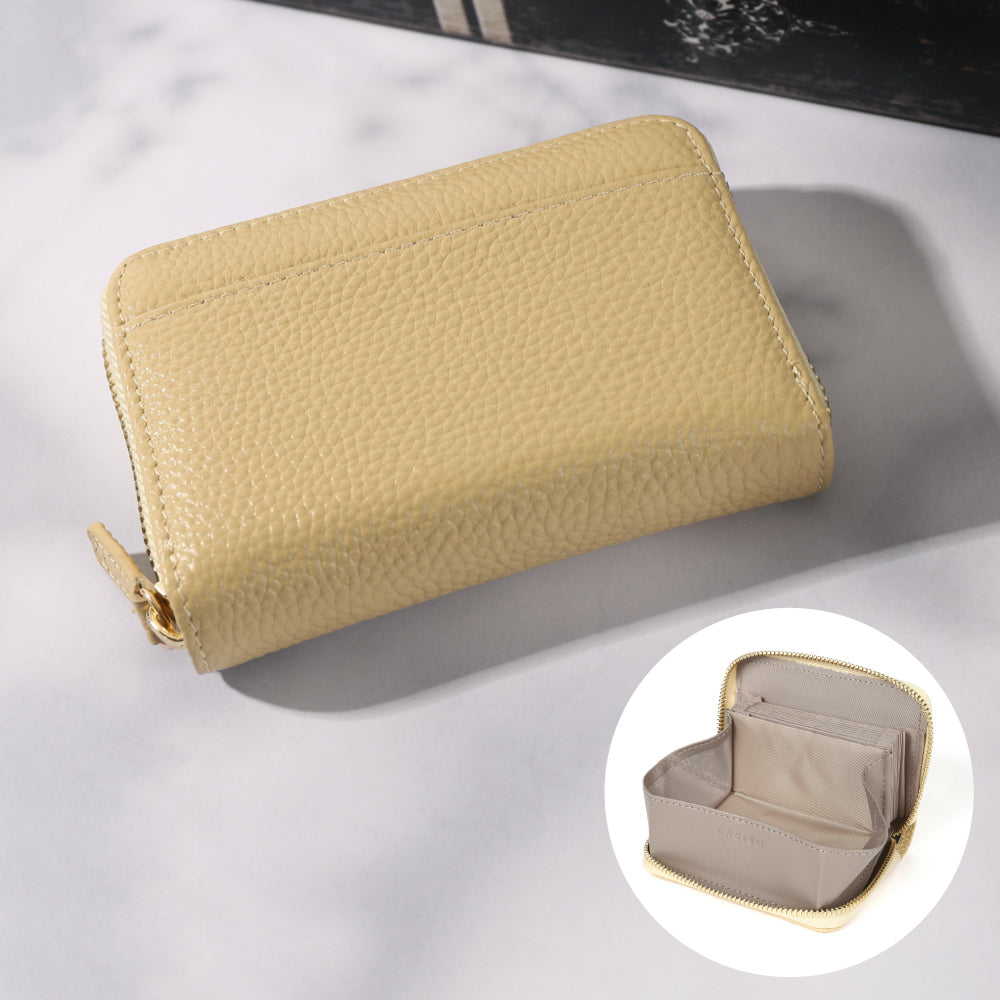 本革お札が折れないじゃばら式ミニ財布