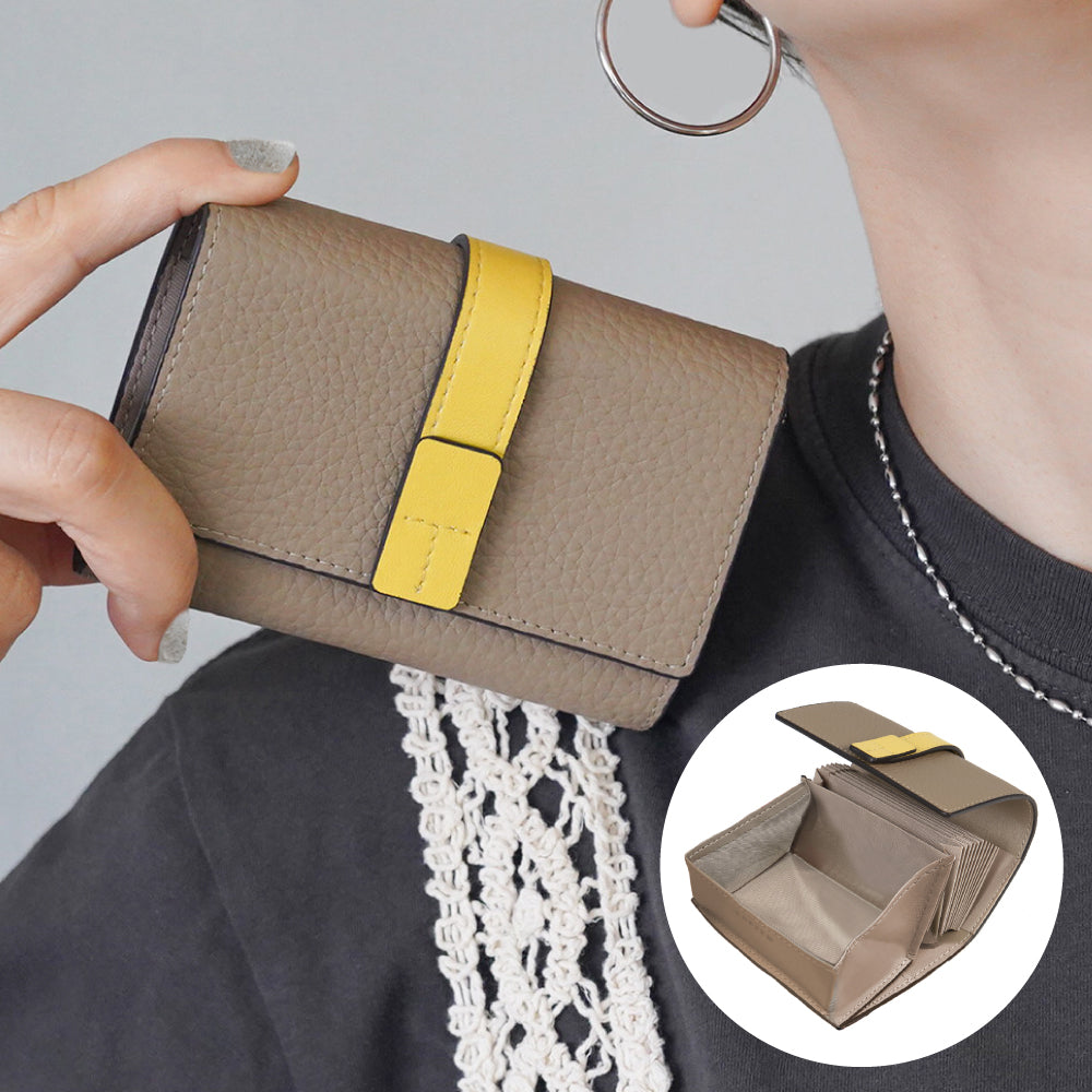 本革 ベルト付きミニ財布