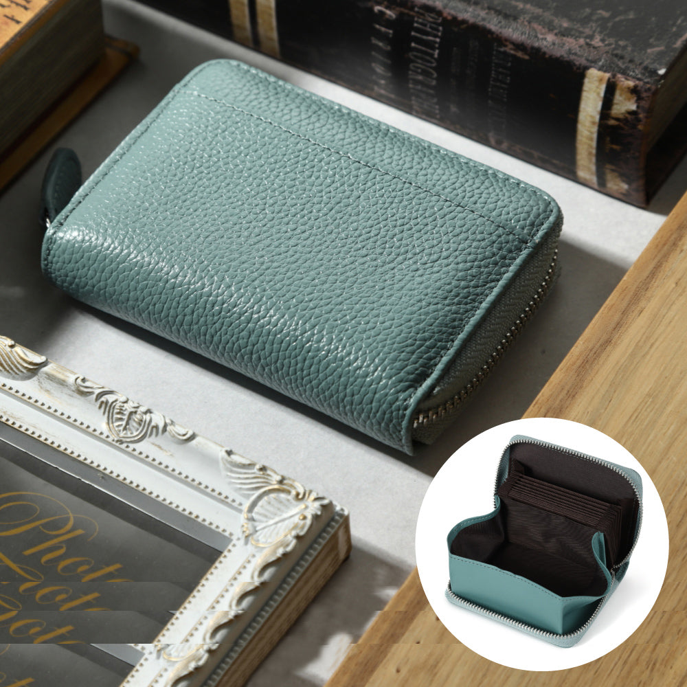 本革お札が折れないじゃばら式ミニ財布