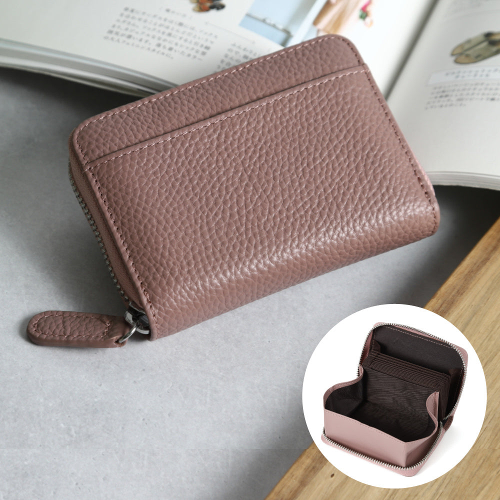 本革お札が折れないじゃばら式ミニ財布