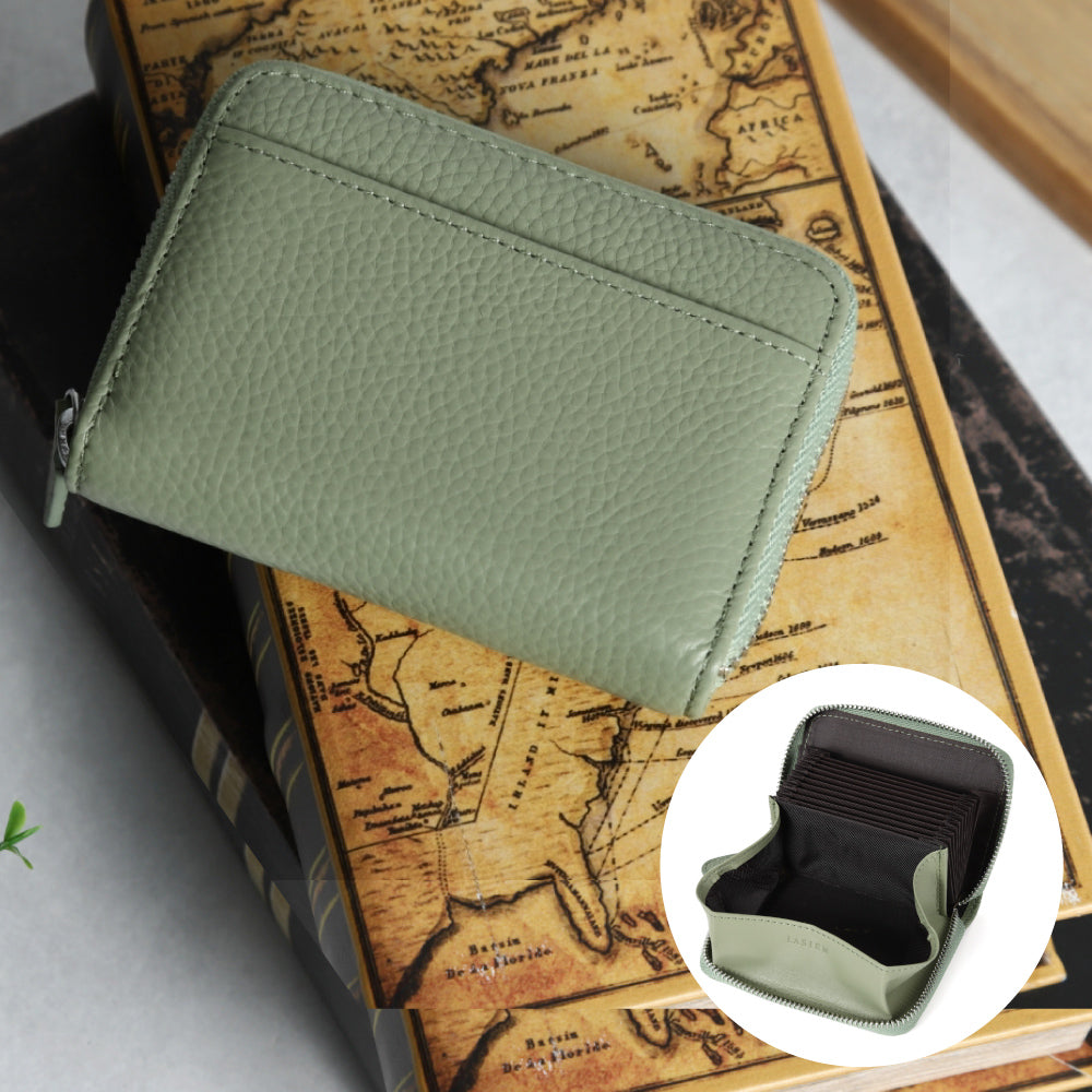 本革お札が折れないじゃばら式ミニ財布