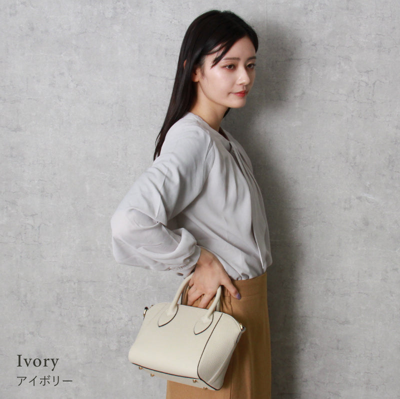 2WAY レザーハンドバッグ(S)