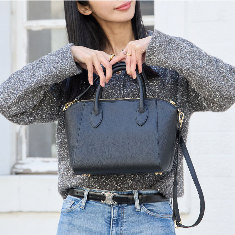 2WAY レザーハンドバッグ(M)