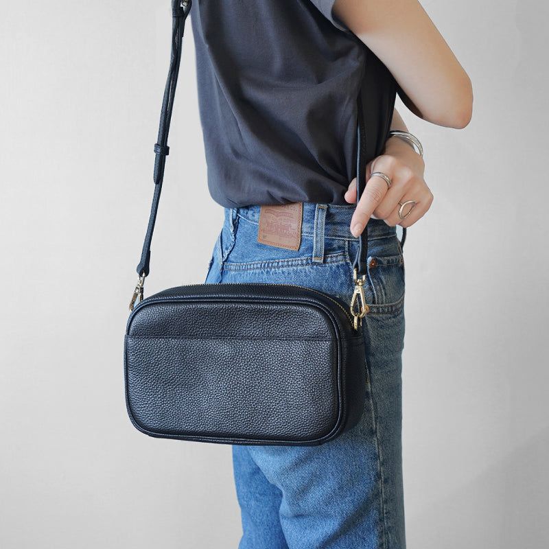 本革 お財布機能付きショルダーバッグ ショルダーベルト2本付き