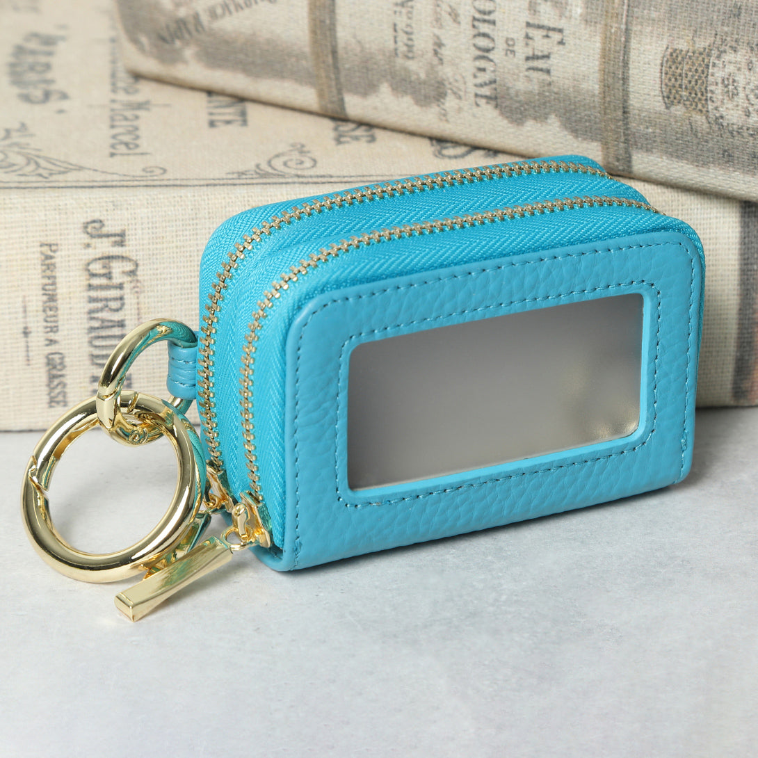 本革バイカラークリア窓付きスマートキーケース(選べる2タイプ)