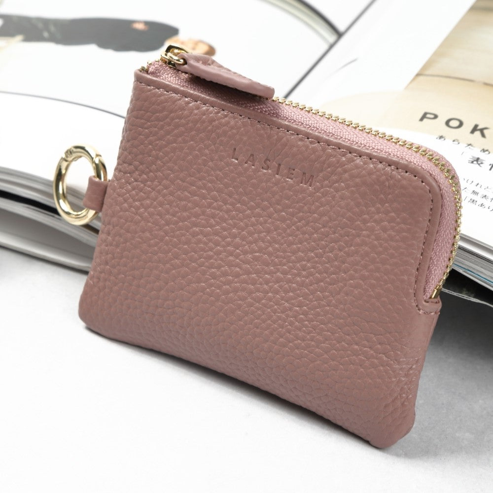 本革L字ファスナーミニポーチ