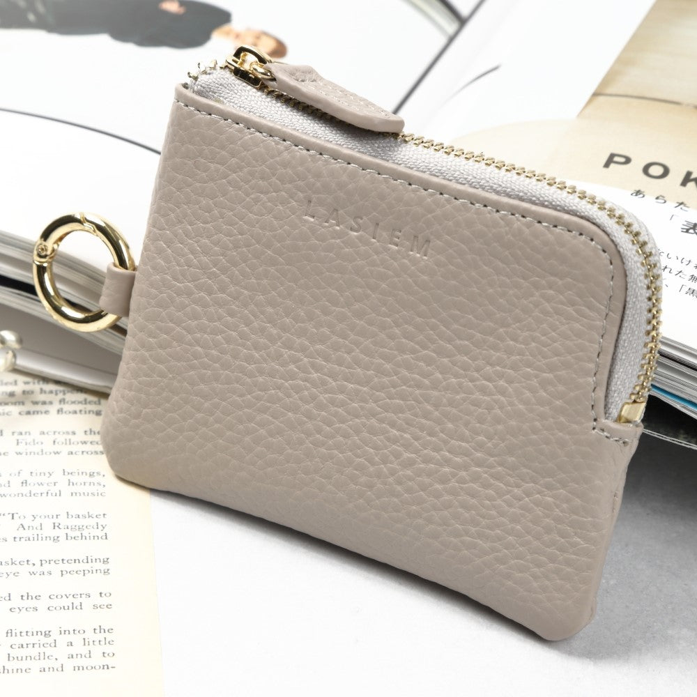 本革L字ファスナーミニポーチ