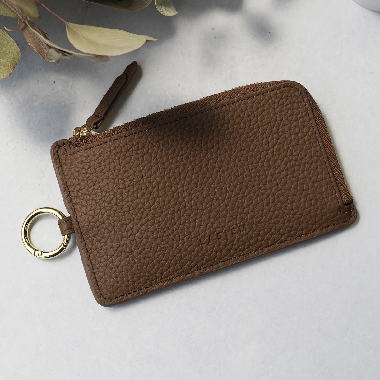 本革バイカラーL字フラグメントケース