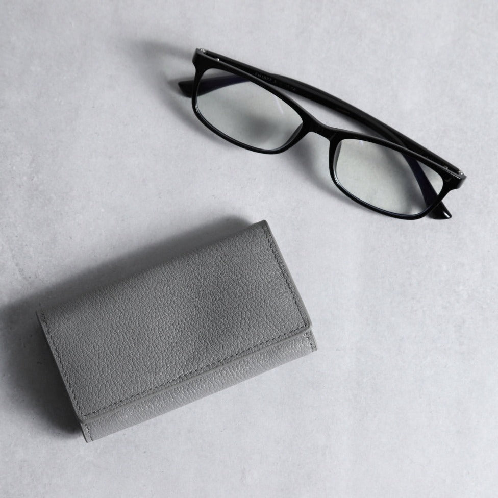 メンズ 本革三つ折りキーケース