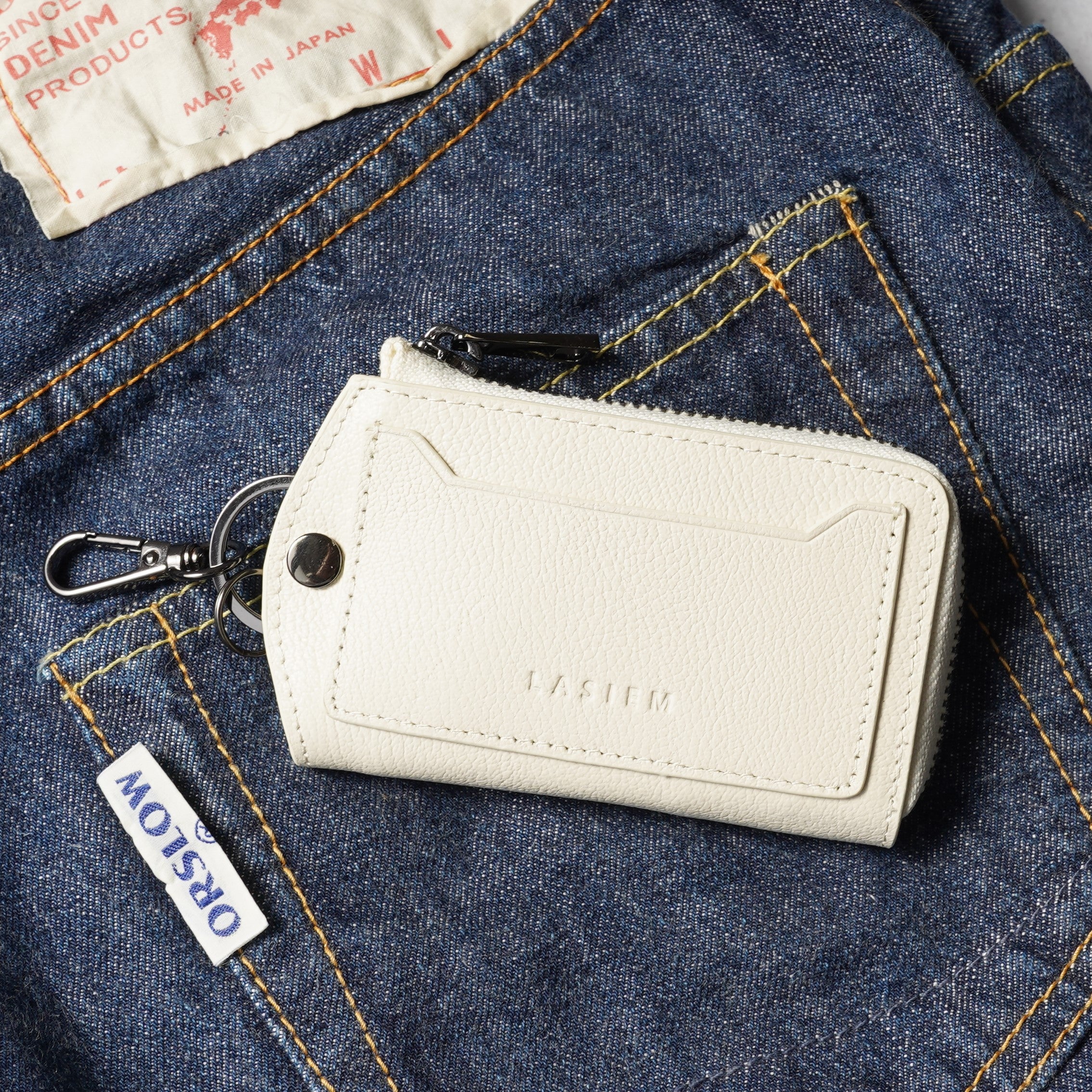 メンズ 本革L字ファスナーキーケース