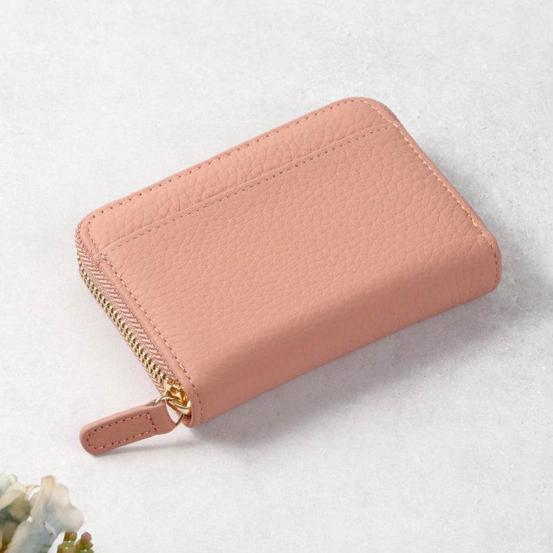 本革お札が折れないコインスルー式ミニ財布