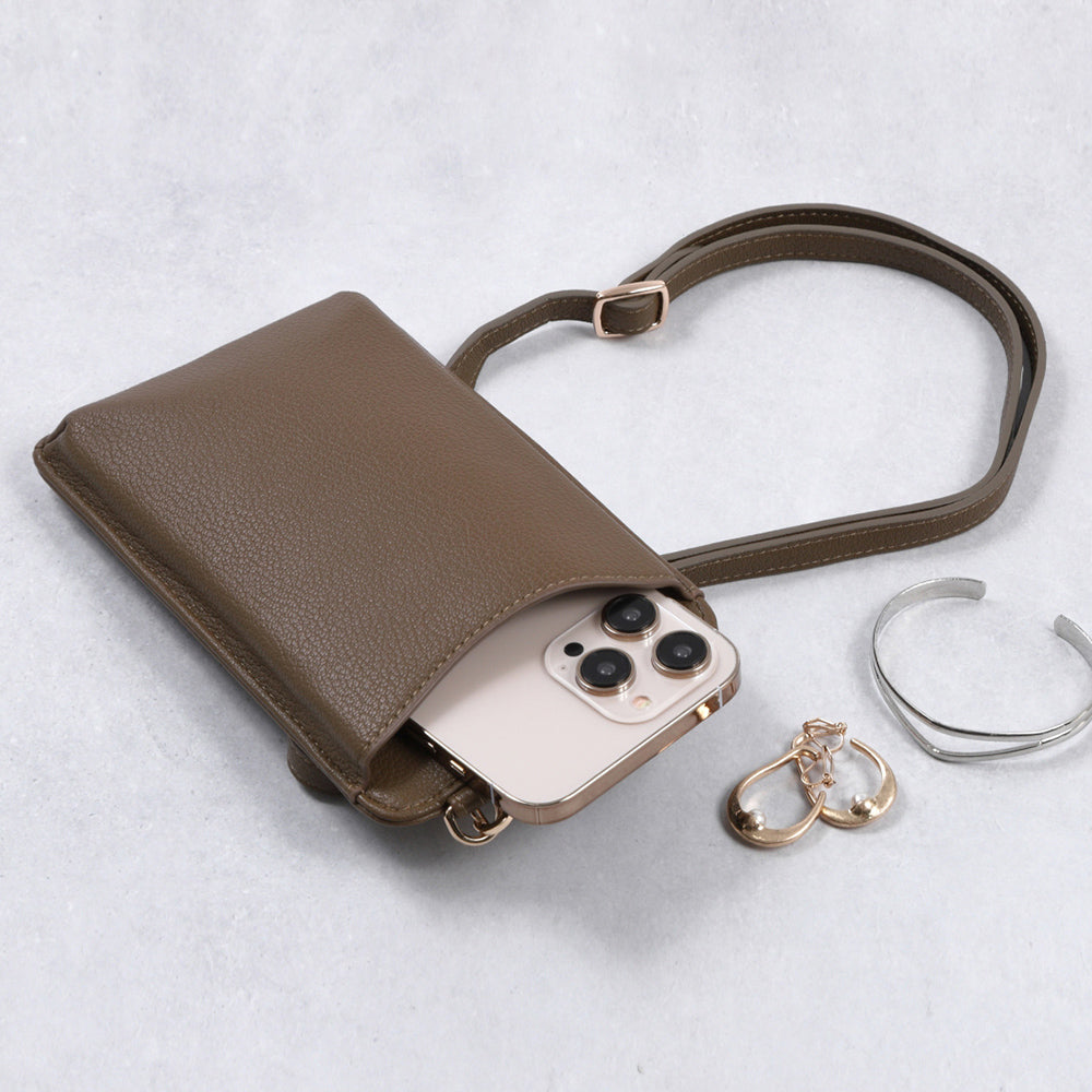 カード入れ小銭入れ付きスマホポーチ