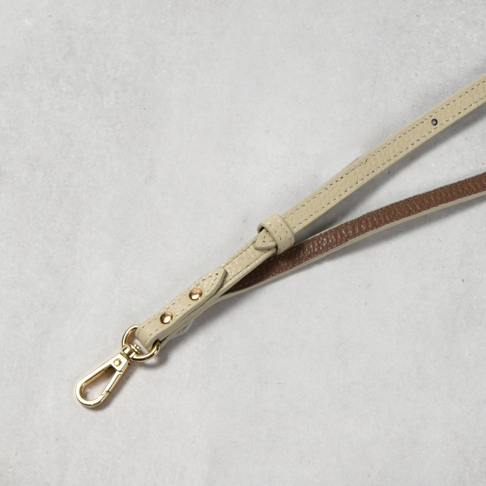 本革バイカラースマホストラップ