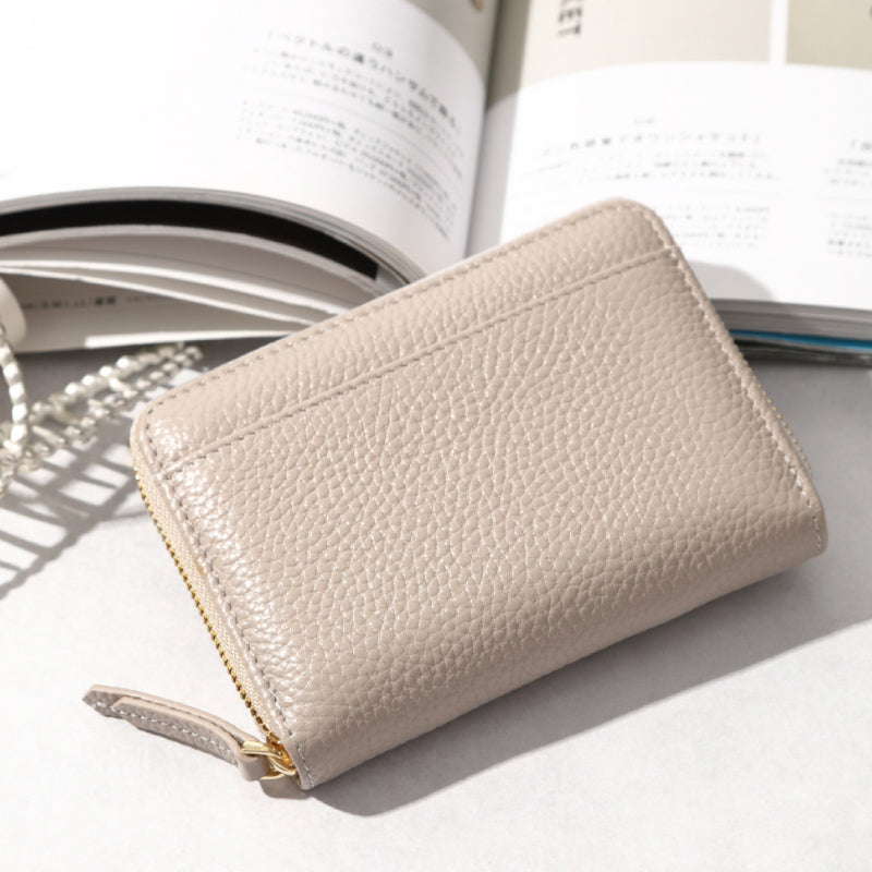 本革バイカラー薄型お札が折れないじゃばら式ミニ財布