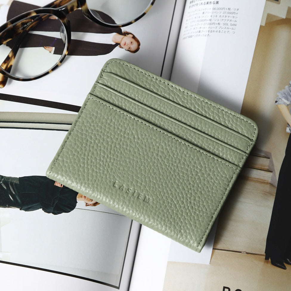 本革極薄小銭入れ付きミニ財布