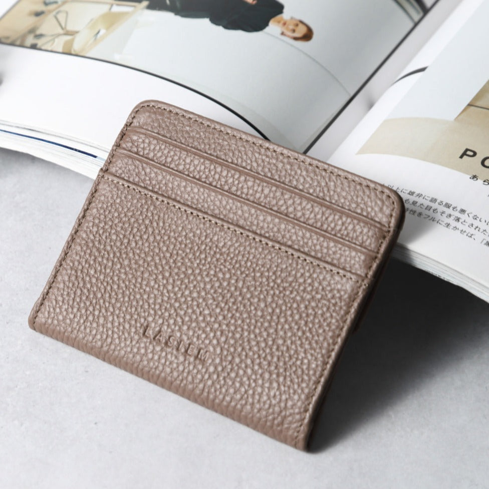 本革極薄小銭入れ付きミニ財布