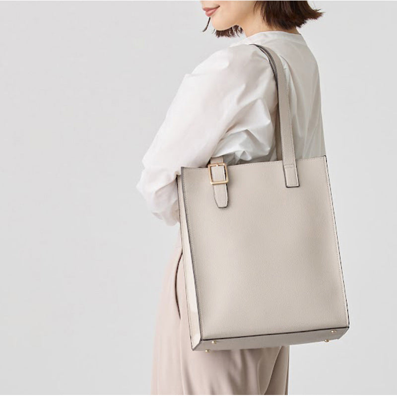 縦型レザートートバッグ