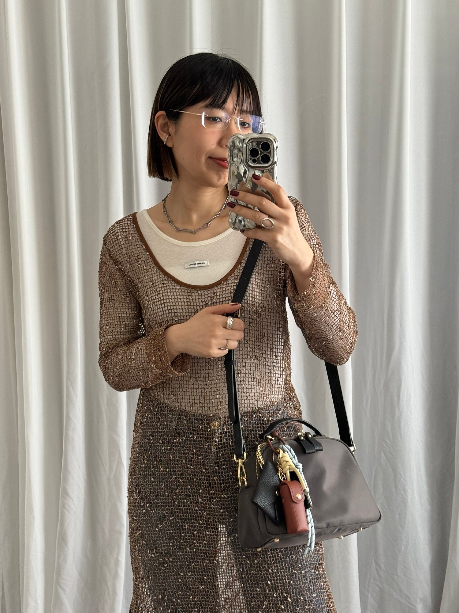 ナイロン×本革 ショルダーバッグ ミニポーチ付き – LASIEM（ラシエム