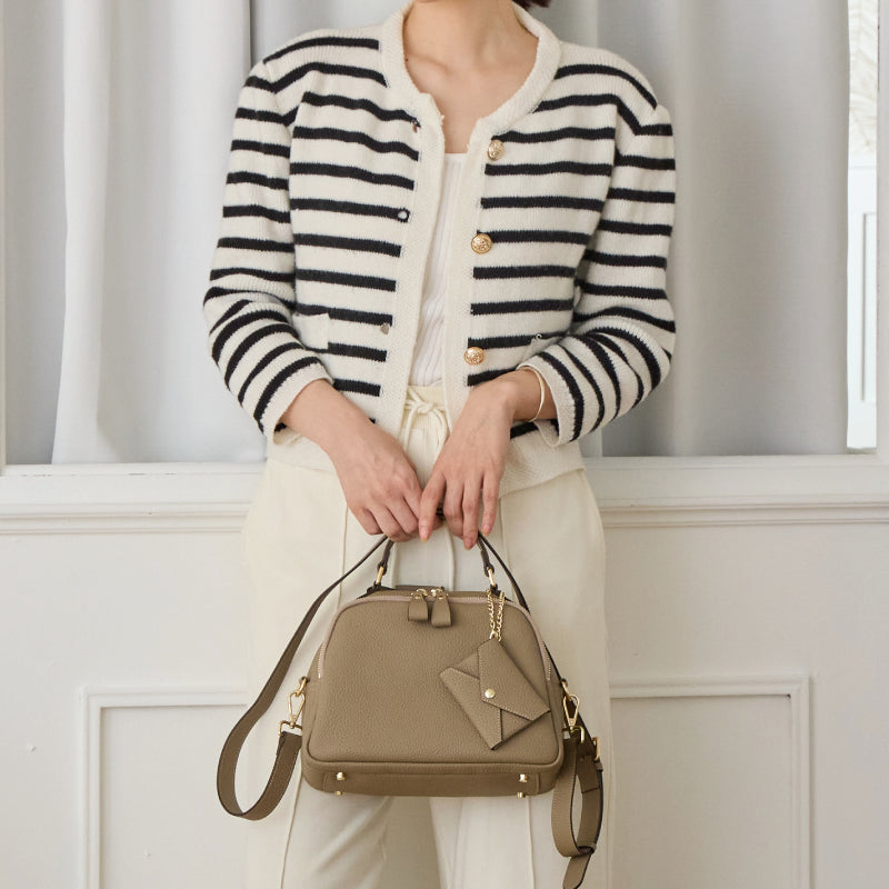 本革 ショルダーバッグ ミニポーチ付き