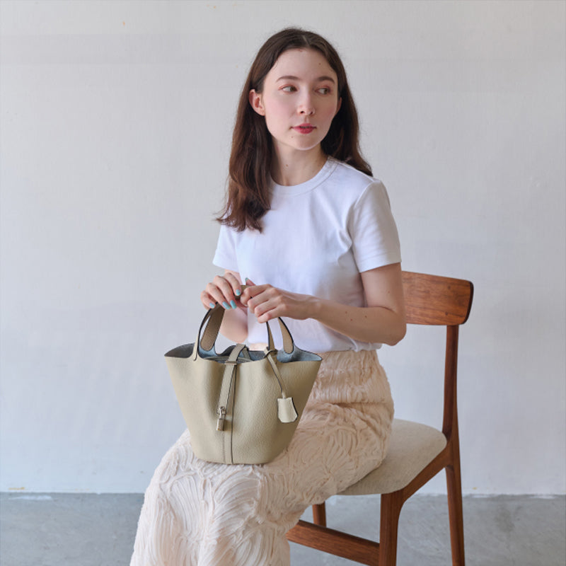 本革キューブバッグ レディース 選べる2サイズ