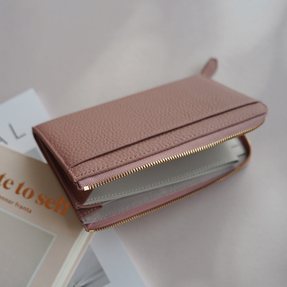 本革バイカラー短い小さい長財布