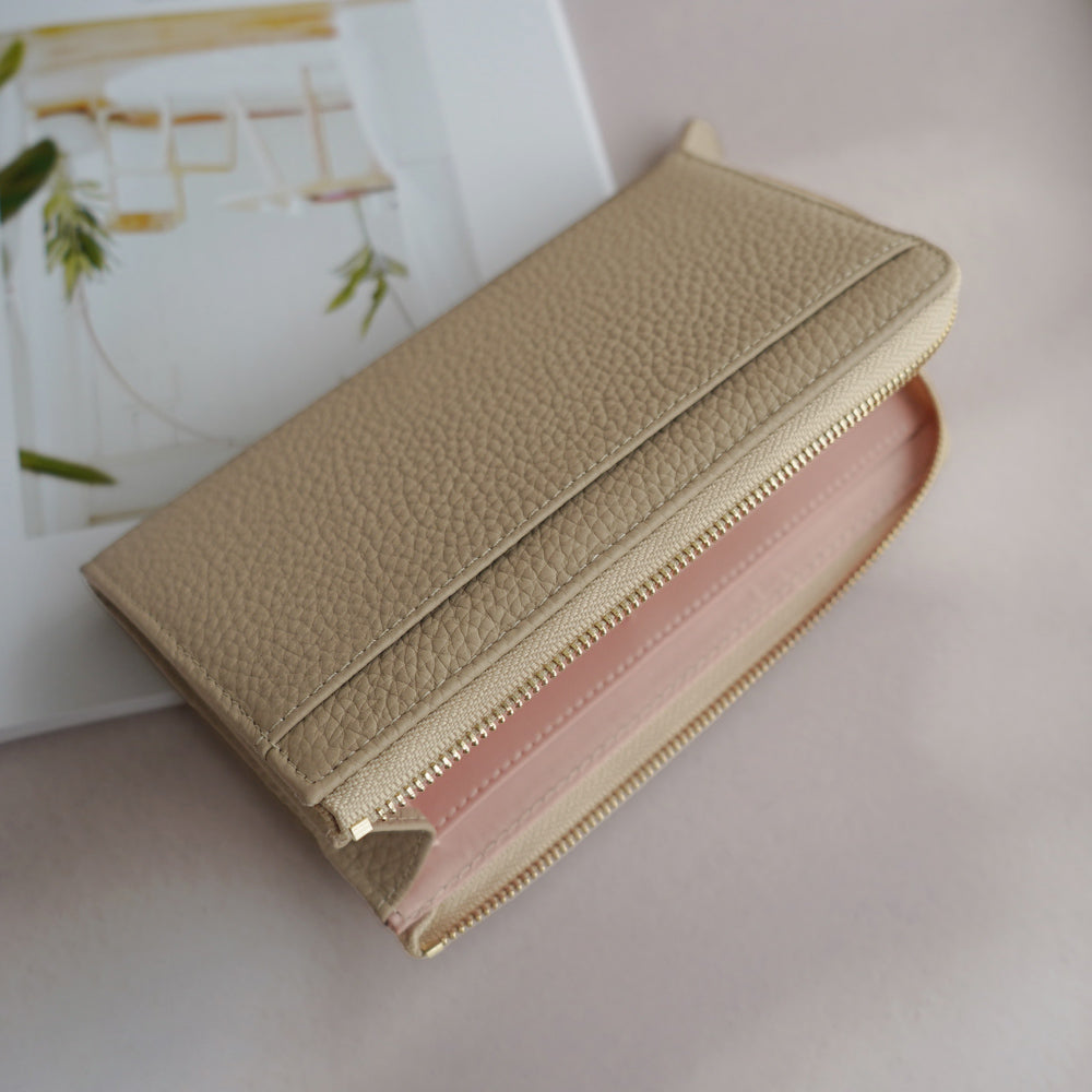 本革バイカラー短い小さい長財布