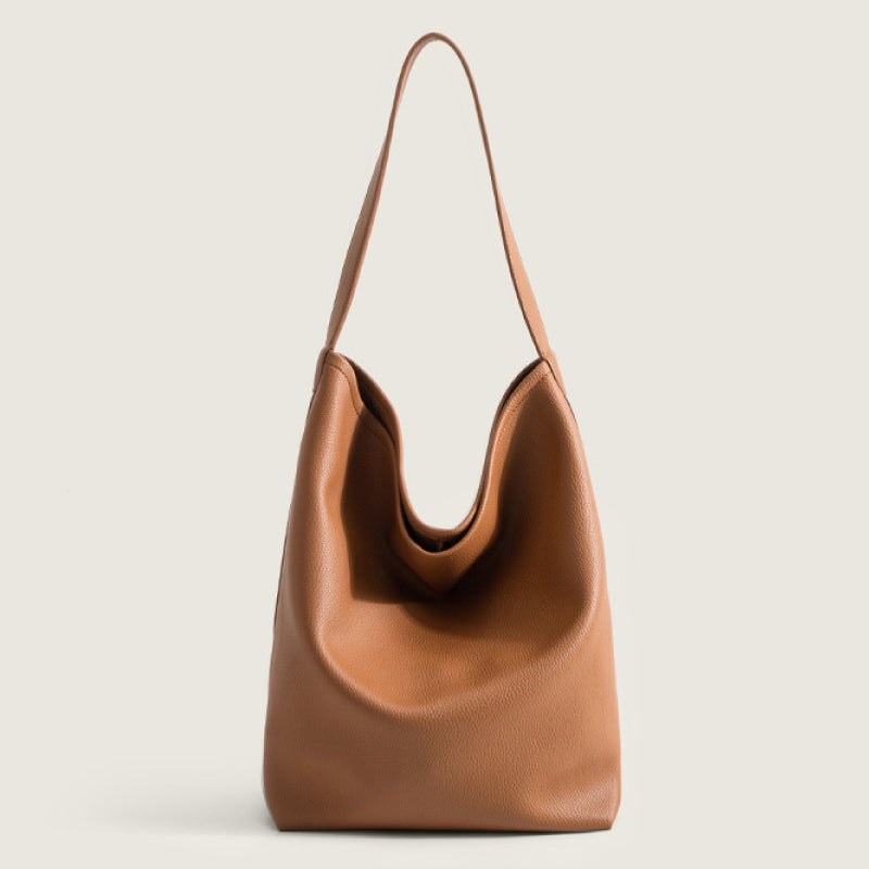 バケツ型 レザートートバッグ