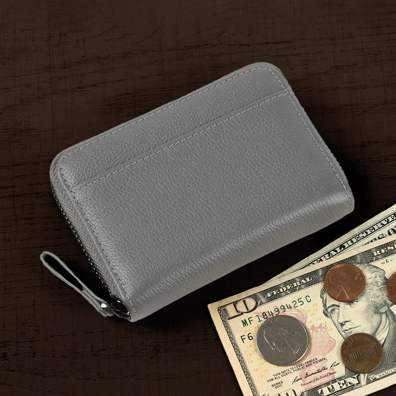 メンズ　本革お札が折れないじゃばら式ミニ財布