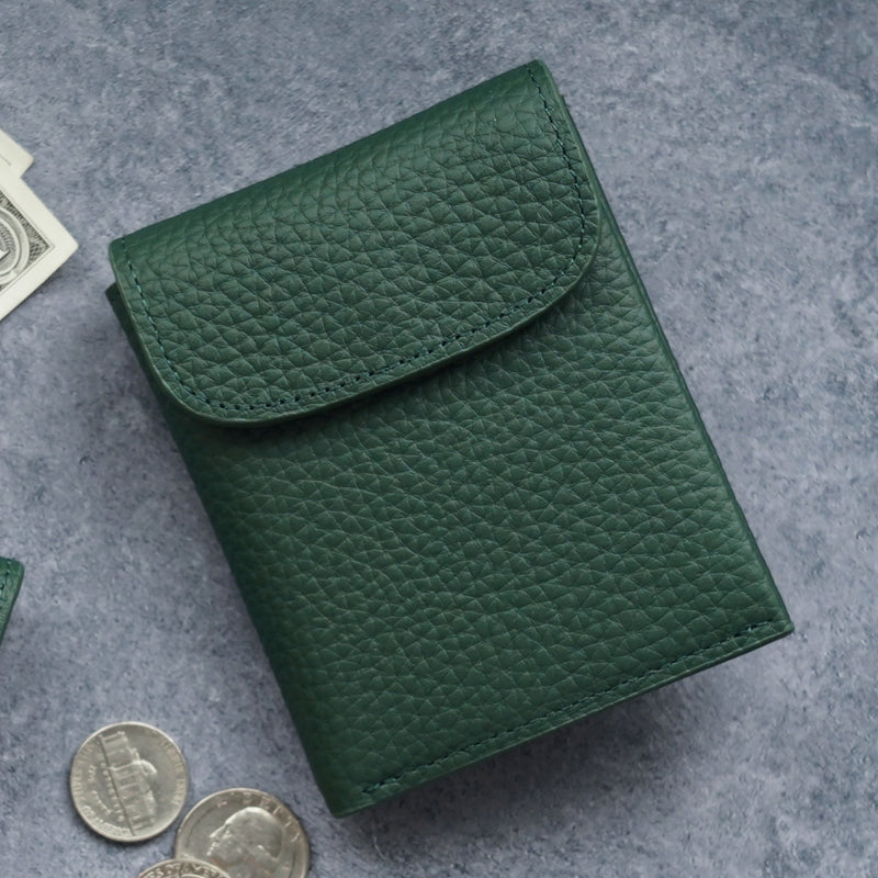 メンズ　本革時短二つ折りミニ財布