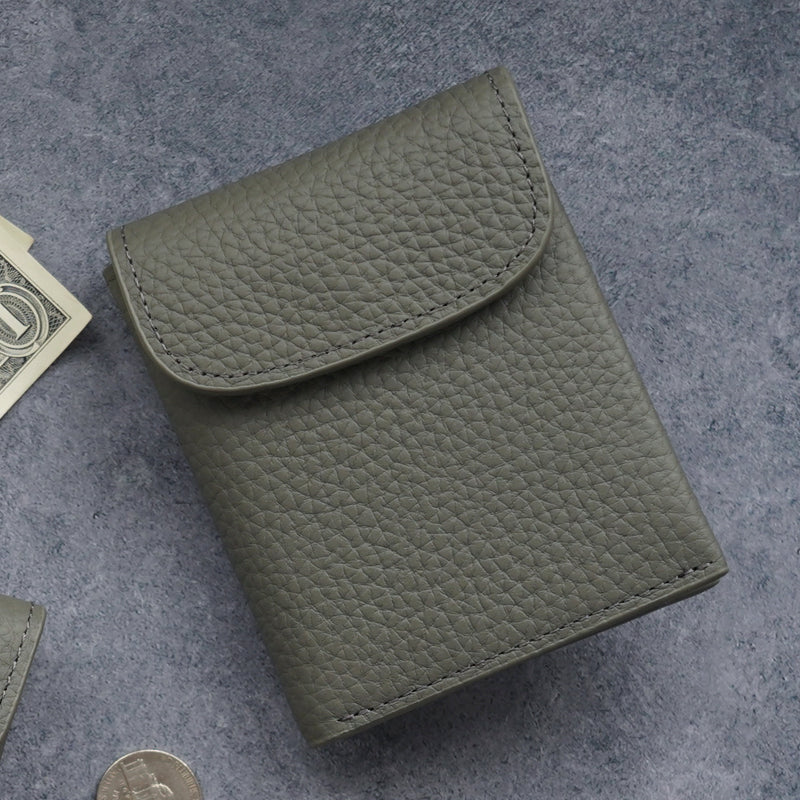 メンズ　本革時短二つ折りミニ財布