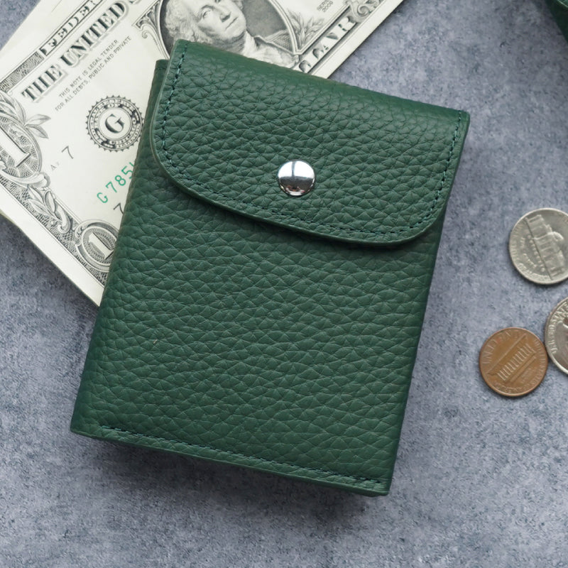 メンズ　本革時短二つ折りミニ財布