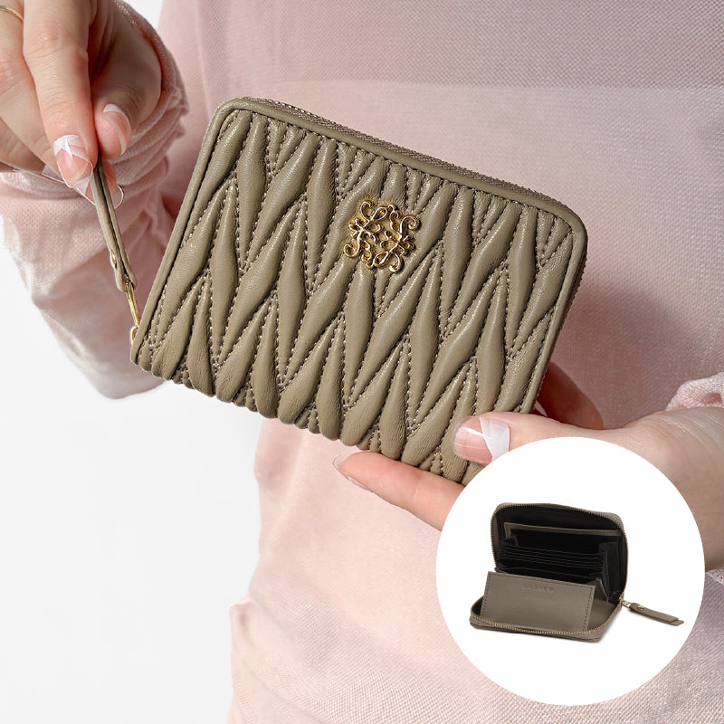 本革じゃばらミニ財布 キルティング