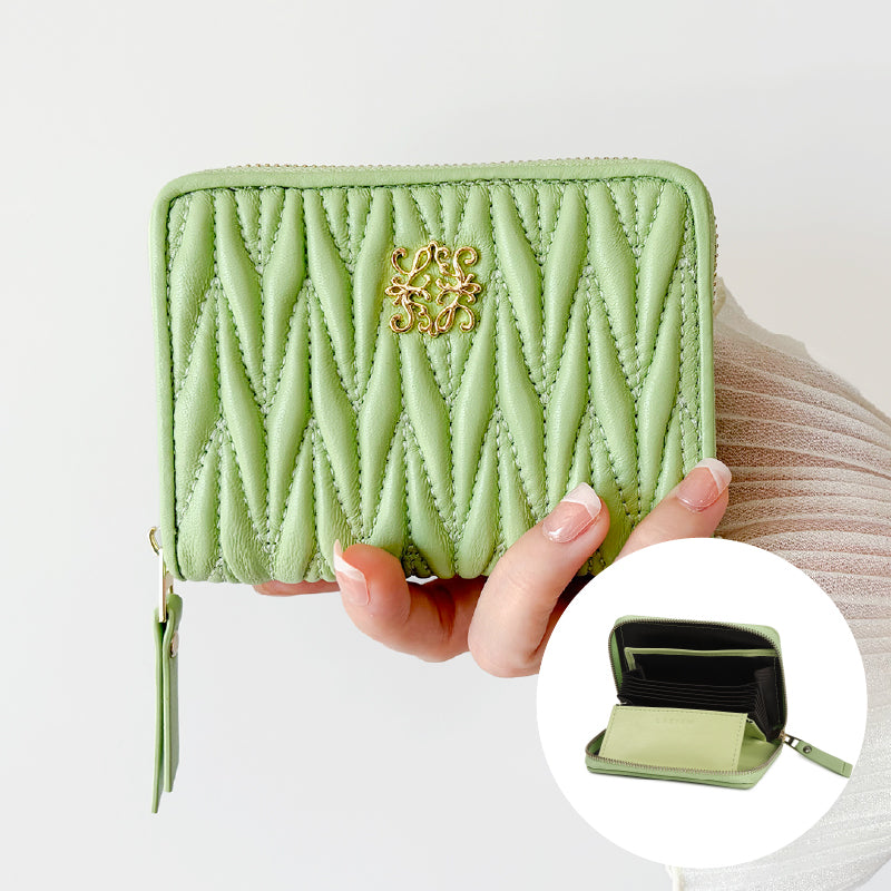 本革じゃばらミニ財布 キルティング