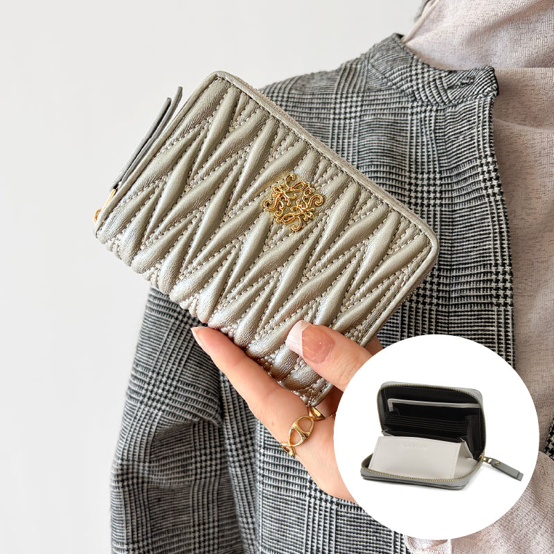 本革じゃばらミニ財布 キルティング