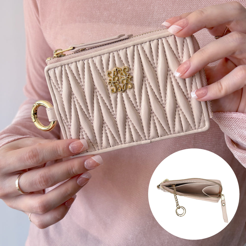 フラグメントケース キルティング 本革