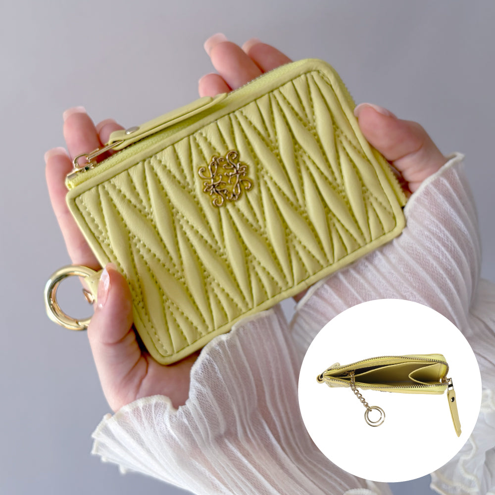 フラグメントケース キルティング 本革