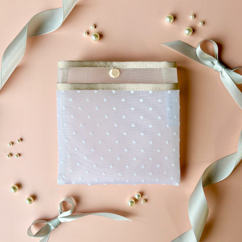 チュールメッシュポーチ 小物入れ