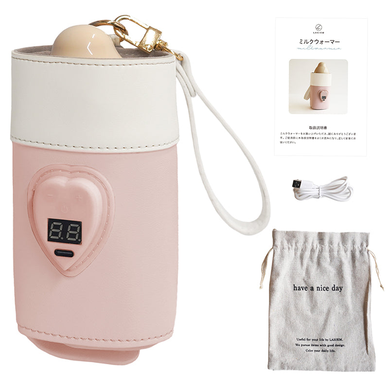 ストラップ付きミルクウォーマー