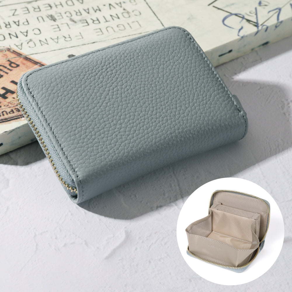 本革お札が折れないじゃばら式ミニ財布